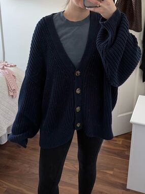 La Ligne Picnic Cardigan Navy XL (Oversized / Baggy)